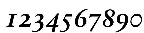 SabonNext LT Demi Italic Small Caps Font, Number Fonts