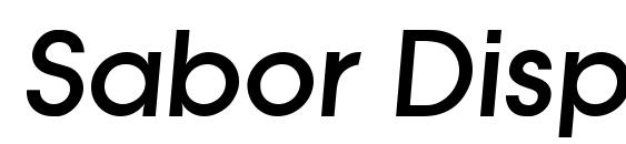Sabor Display SSi Italic Font