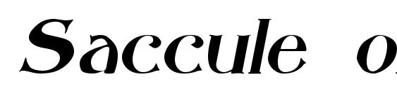 шрифт Saccule oblique, бесплатный шрифт Saccule oblique, предварительный просмотр шрифта Saccule oblique