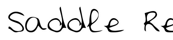 Saddle Regular Font