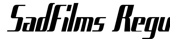 шрифт SadFilms Regular, бесплатный шрифт SadFilms Regular, предварительный просмотр шрифта SadFilms Regular