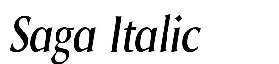 Saga Italic Font