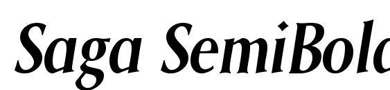 Saga SemiBold Italic font, free Saga SemiBold Italic font, preview Saga SemiBold Italic font