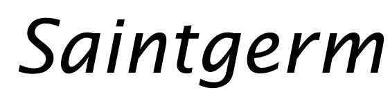шрифт Saintgermain sans italic, бесплатный шрифт Saintgermain sans italic, предварительный просмотр шрифта Saintgermain sans italic