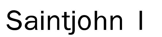 шрифт Saintjohn light, бесплатный шрифт Saintjohn light, предварительный просмотр шрифта Saintjohn light