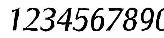 SalzburgAntique Italic Font, Number Fonts