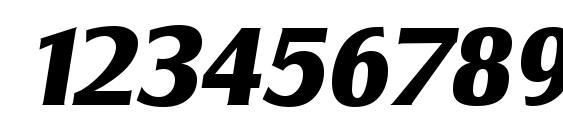 SalzburgSerial Xbold Italic Font, Number Fonts