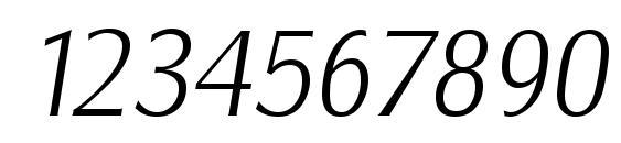 SalzburgSerial Xlight Italic Font, Number Fonts
