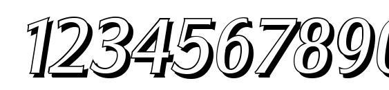 SalzburgShadow Italic Font, Number Fonts