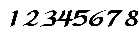 Samovarssk bold italic Font, Number Fonts