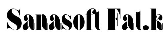 Sanasoft Fat.kz font, free Sanasoft Fat.kz font, preview Sanasoft Fat.kz font