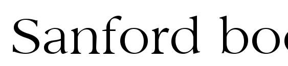 Sanford book font, free Sanford book font, preview Sanford book font