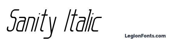 Sanity Italic Font