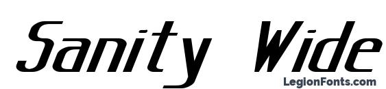 Sanity Wide Bold Italic Font