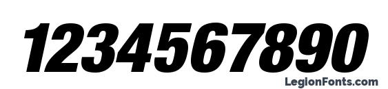 Sans Black Cond. ITALIC Font, Number Fonts