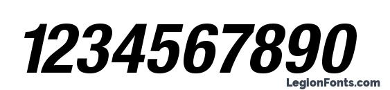 Sans Condensed BOLDITALIC Font, Number Fonts