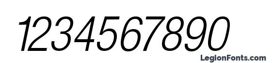 Sans Light Cond. ITALIC Font, Number Fonts