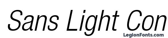 Sans Light Cond. ITALIC font, free Sans Light Cond. ITALIC font, preview Sans Light Cond. ITALIC font