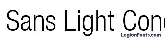 Sans Light Cond Font
