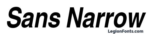 Sans Narrow BOLDITALIC font, free Sans Narrow BOLDITALIC font, preview Sans Narrow BOLDITALIC font