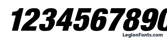 SansCondLH Bold Italic Font, Number Fonts