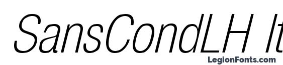 SansCondLH Italic font, free SansCondLH Italic font, preview SansCondLH Italic font