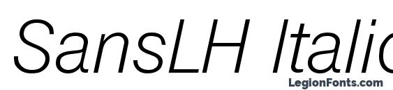 SansLH Italic Font