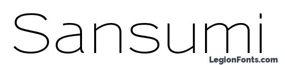 Sansumi regular Font