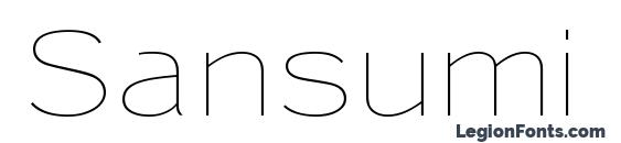 Sansumi ultralight Font