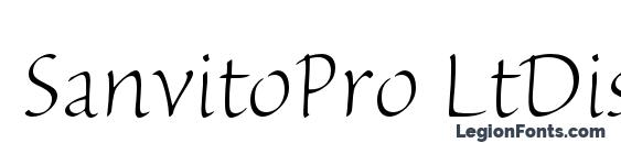 SanvitoPro LtDisp font, free SanvitoPro LtDisp font, preview SanvitoPro LtDisp font