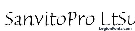 SanvitoPro LtSubh font, free SanvitoPro LtSubh font, preview SanvitoPro LtSubh font