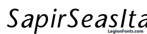 SapirSeasItalic Font