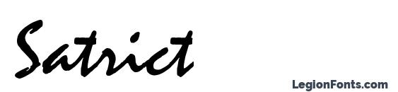 шрифт Satrict, бесплатный шрифт Satrict, предварительный просмотр шрифта Satrict