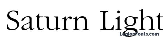 Saturn Light font, free Saturn Light font, preview Saturn Light font