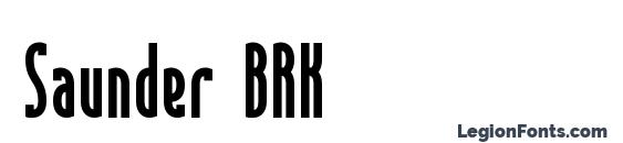 Saunder BRK font, free Saunder BRK font, preview Saunder BRK font