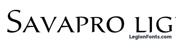 Savapro light font, free Savapro light font, preview Savapro light font