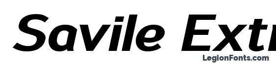 Savile ExtraBoldItalic Font