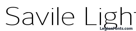 шрифт Savile Light, бесплатный шрифт Savile Light, предварительный просмотр шрифта Savile Light
