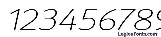 Savile LightItalic Font, Number Fonts