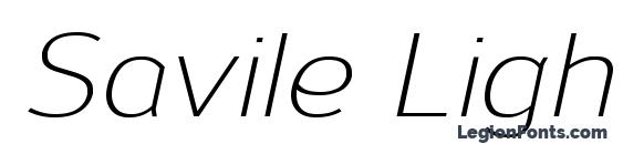 шрифт Savile LightItalic, бесплатный шрифт Savile LightItalic, предварительный просмотр шрифта Savile LightItalic