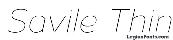 Savile ThinItalic font, free Savile ThinItalic font, preview Savile ThinItalic font
