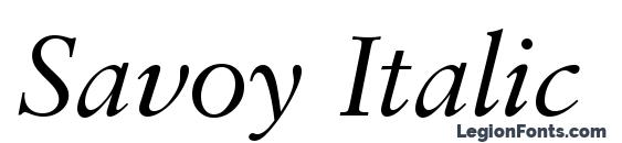 шрифт Savoy Italic, бесплатный шрифт Savoy Italic, предварительный просмотр шрифта Savoy Italic