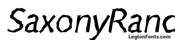 шрифт SaxonyRandom Italic, бесплатный шрифт SaxonyRandom Italic, предварительный просмотр шрифта SaxonyRandom Italic