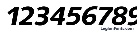 SaxonySerial BoldItalic Font, Number Fonts