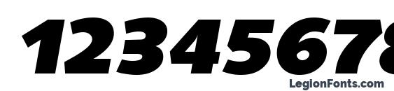 SaxonySerial Heavy Italic Font, Number Fonts