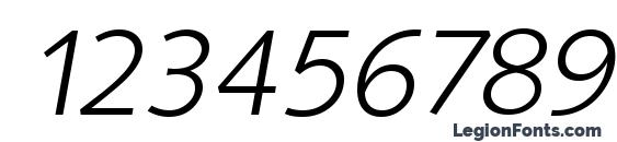 SaxonySerial Light Italic Font, Number Fonts