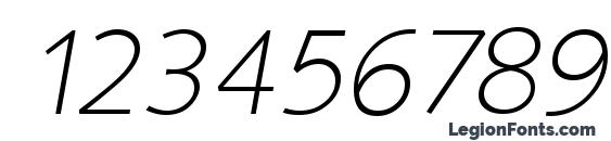 SaxonySerial Xlight Italic Font, Number Fonts