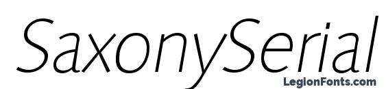 SaxonySerial Xlight Italic Font