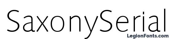 SaxonySerial Xlight Regular Font