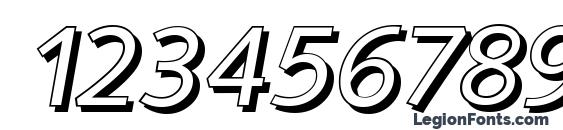 SaxonyShadow Italic Font, Number Fonts